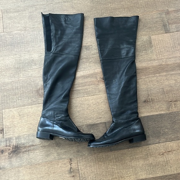 Stuart Weitzman OTK Hilo Leather Boot 7.5 - Picture 3 of 4